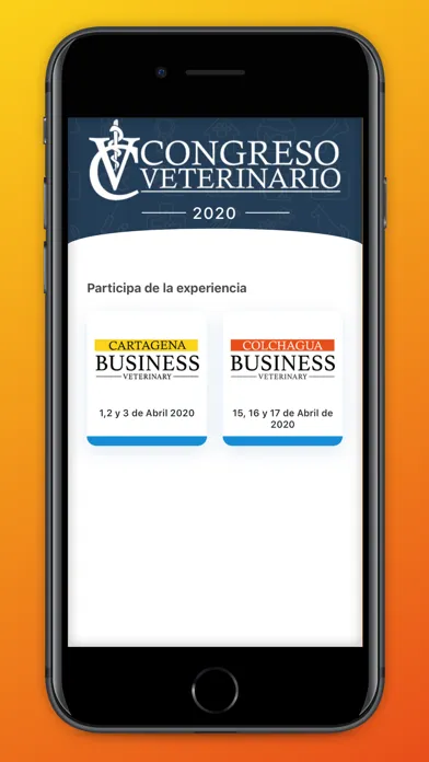 Capturas de tela do Congreso Veterinario