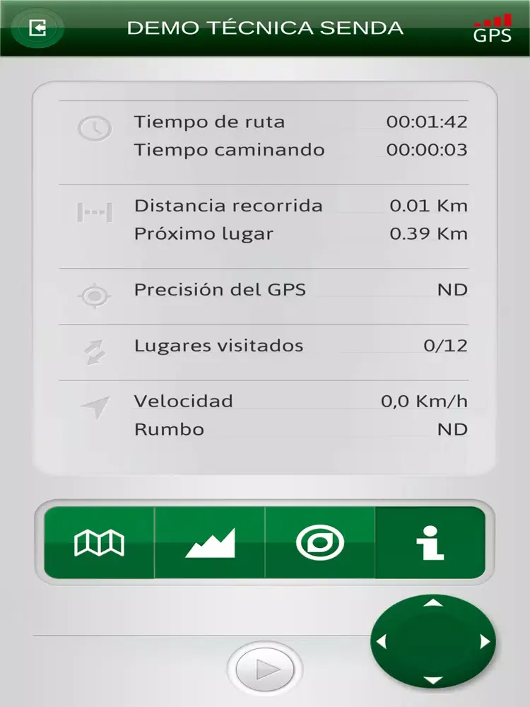 Zrzuty ekranu Senda audioguiada iPad 