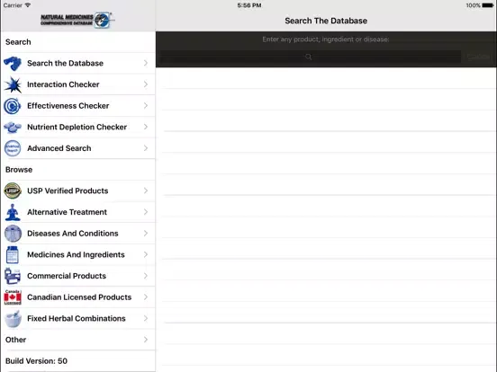Screenshot di Natural Medicines iPad 