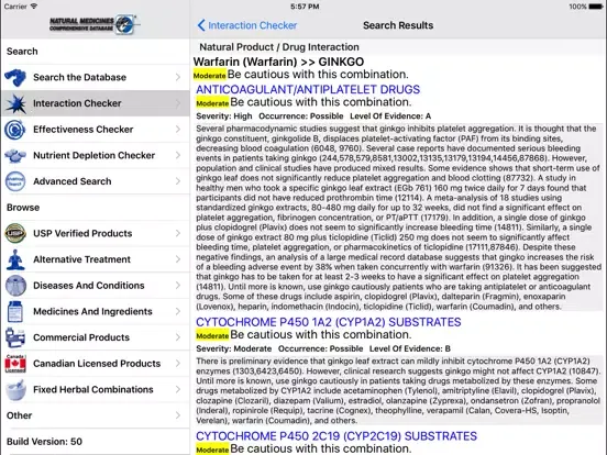 Screenshot di Natural Medicines iPad 