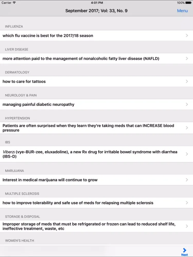Canadian Pharmacist's Letter® iPad  سکرین شاٹس