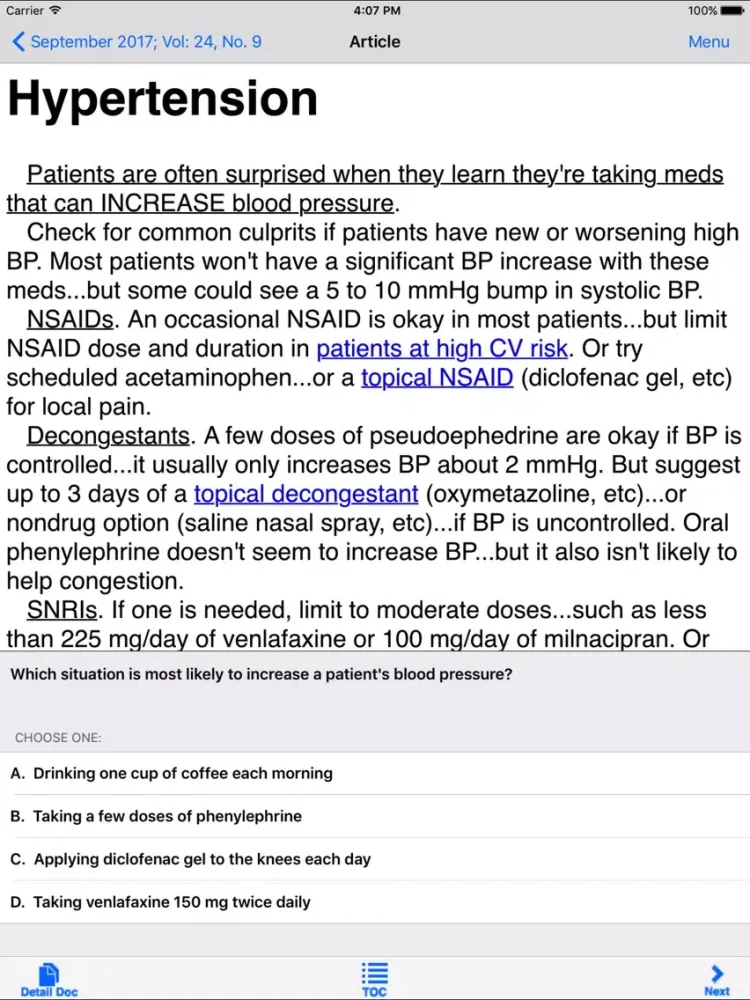 Prescriber's Letter® iPad  Ekran Görüntüleri