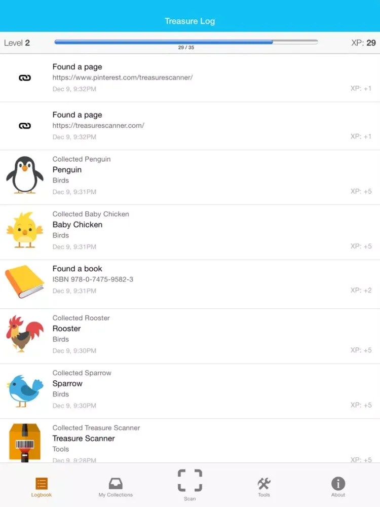 Capturas de tela do Treasure Scanner iPad 