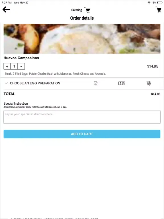Tangkapan layar La Roca Seafood iPad 
