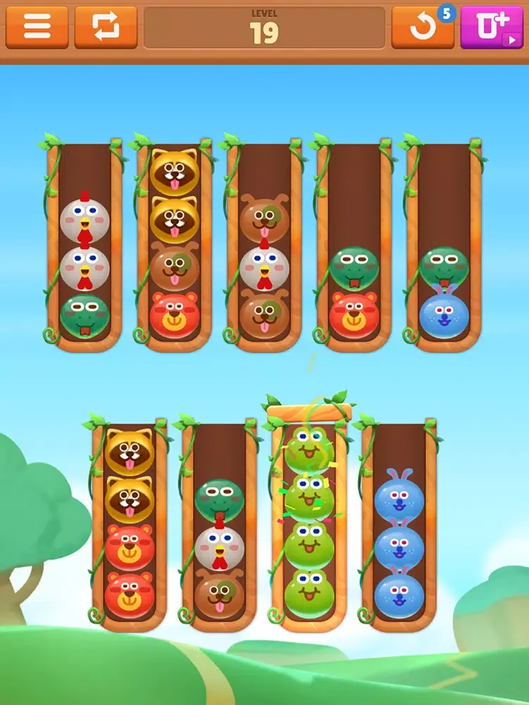 Capturas de pantalla de Animal Color Sort Puzzle iPad 