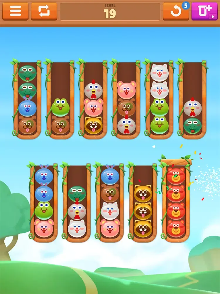Capturas de pantalla de Animal Color Sort Puzzle iPad 