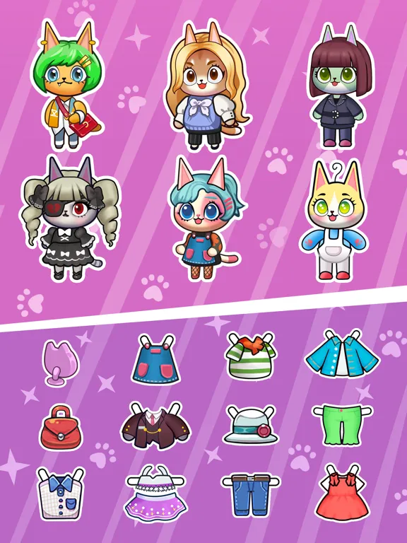 Idle Cat Makeover: Hair Salon iPad  Screenshots