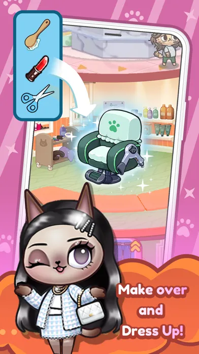 Idle Cat Makeover: Hair Salon Screenshots