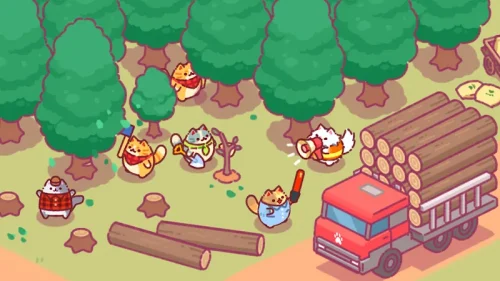 Lumbercat: Cute Idle Tycoon-screenshot-1