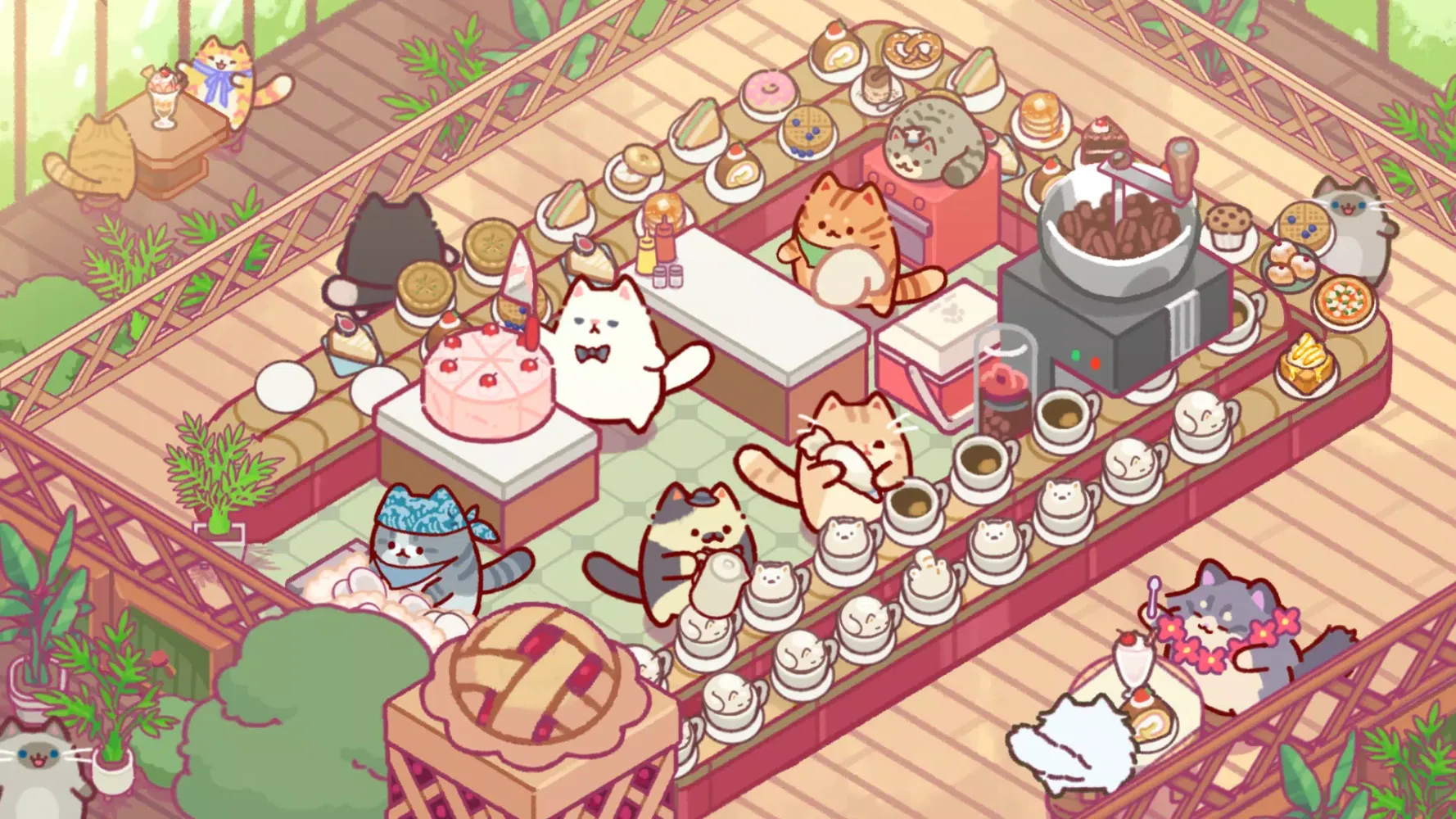 Cat Snack Bar: Cute Food Games 스크린샷