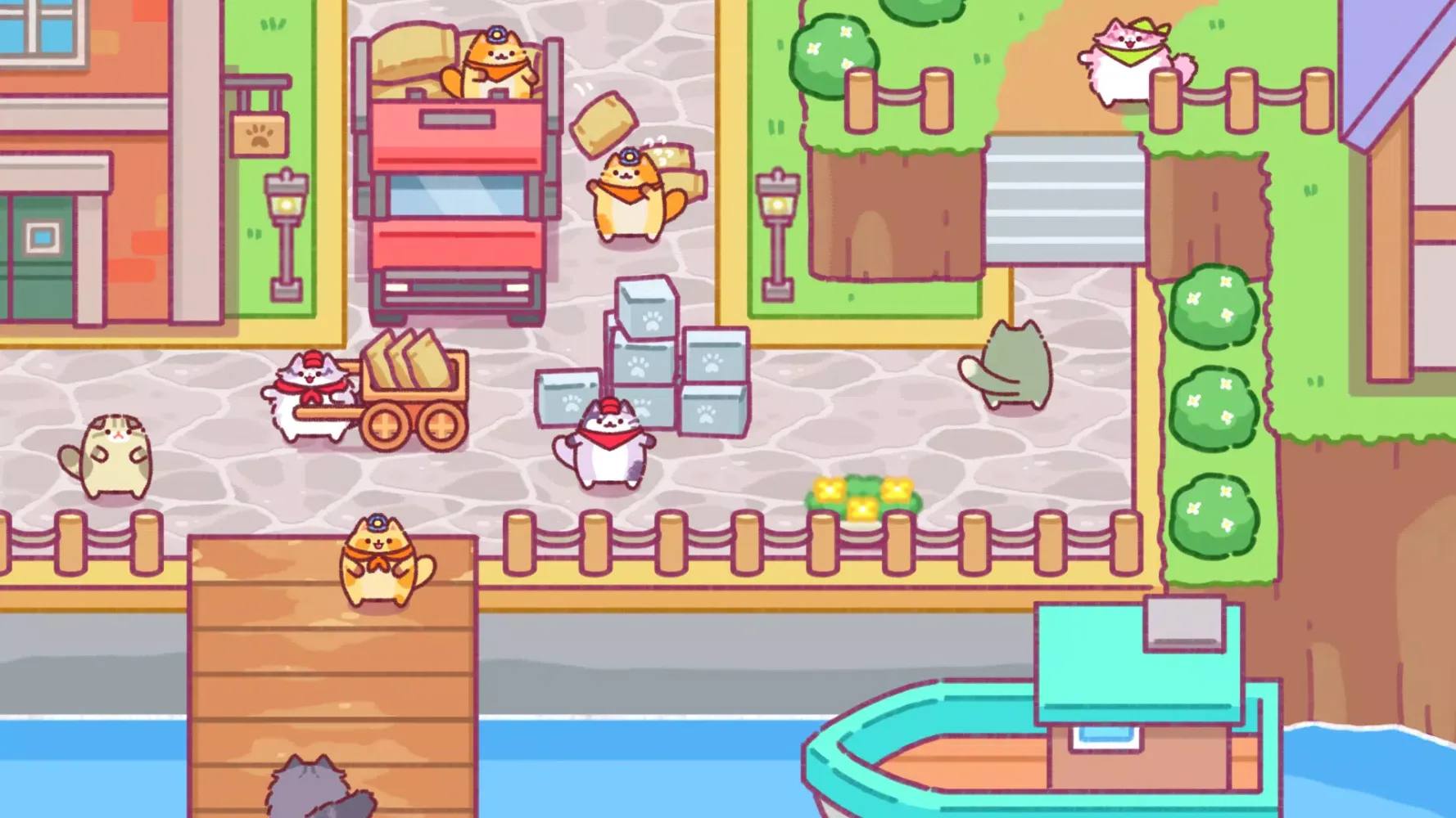 Capturas de tela do Cat Town Valley: Healing Farm