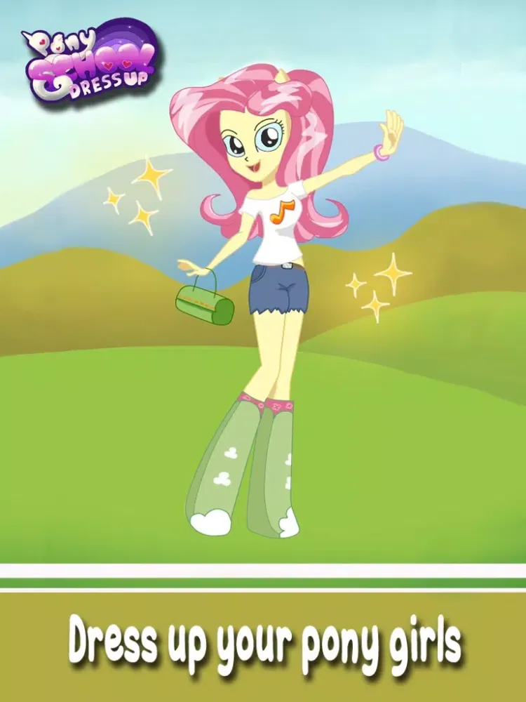 Captures d'écran de ` Dress up Pony School girls Equestria magic princess make up salon iPad 