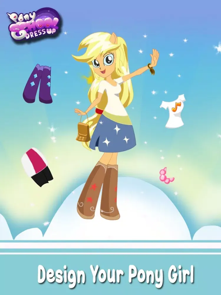 Captures d'écran de ` Dress up Pony School girls Equestria magic princess make up salon iPad 