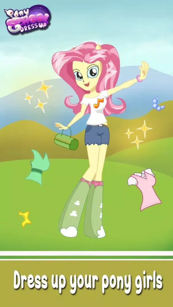 Captures d'écran de ` Dress up Pony School girls Equestria magic princess make up salon