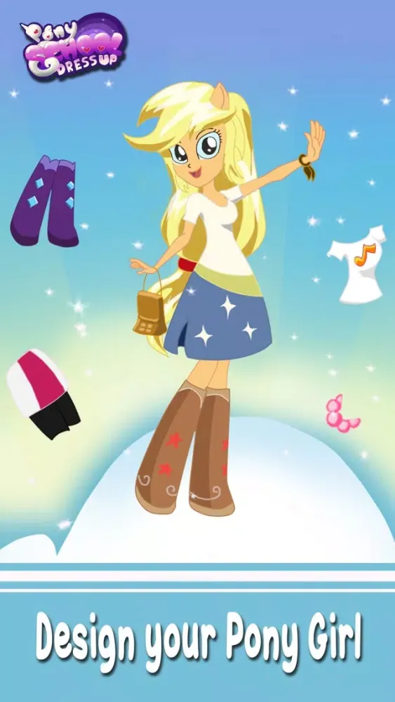 Captures d'écran de ` Dress up Pony School girls Equestria magic princess make up salon