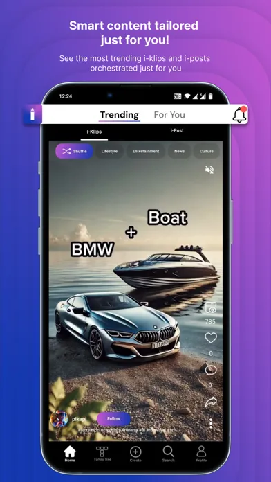 Скриншоты i -A next-gen social media app