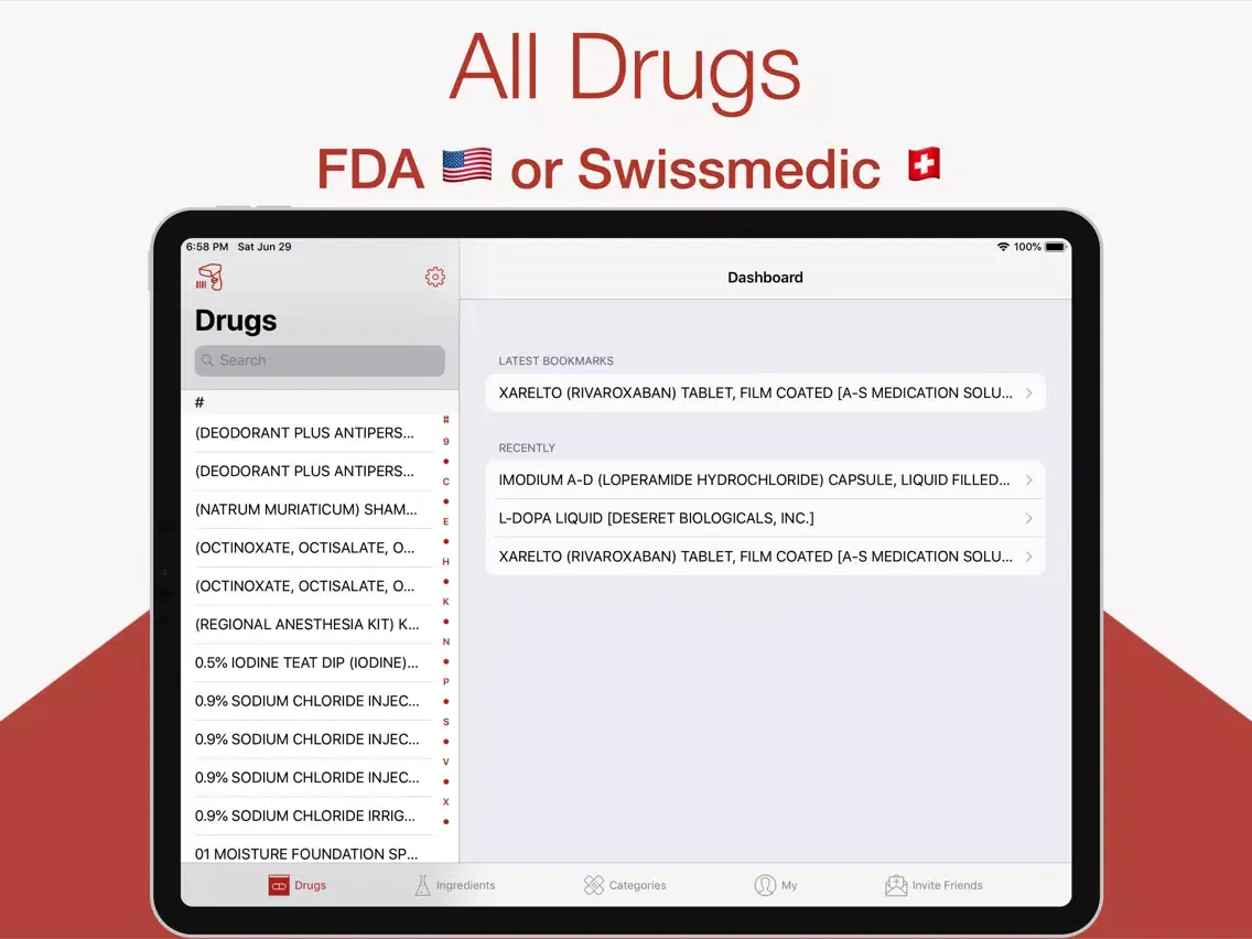 Med. Drug Kompendium for iPad iPad  스크린샷