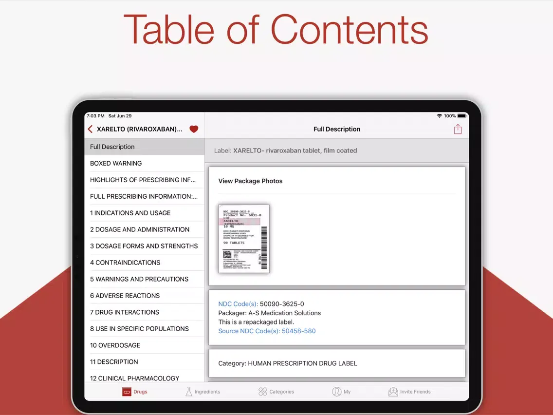 Med. Drug Kompendium for iPad iPad  스크린샷