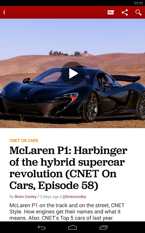 Captures d'écran de CNET