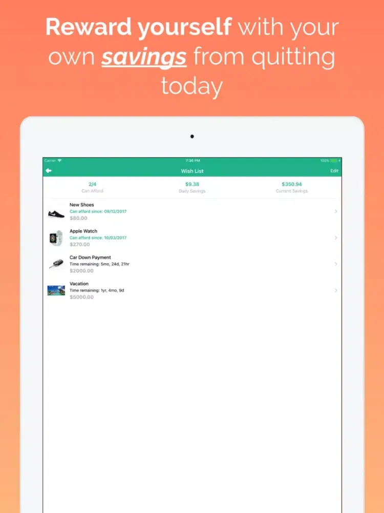 Tangkapan layar Quit Smoking Now: Stop Forever iPad 