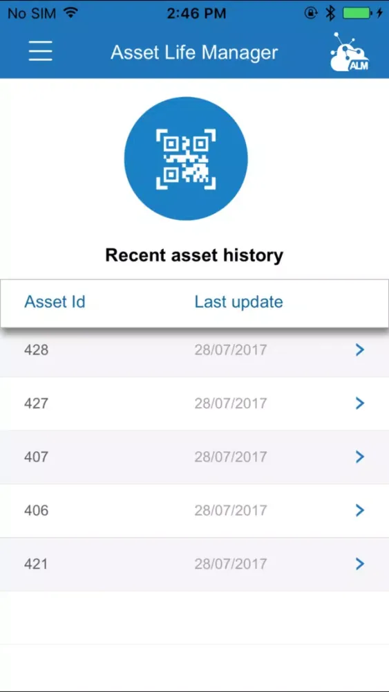 ภาพหน้าจอของ Asset Life Manager