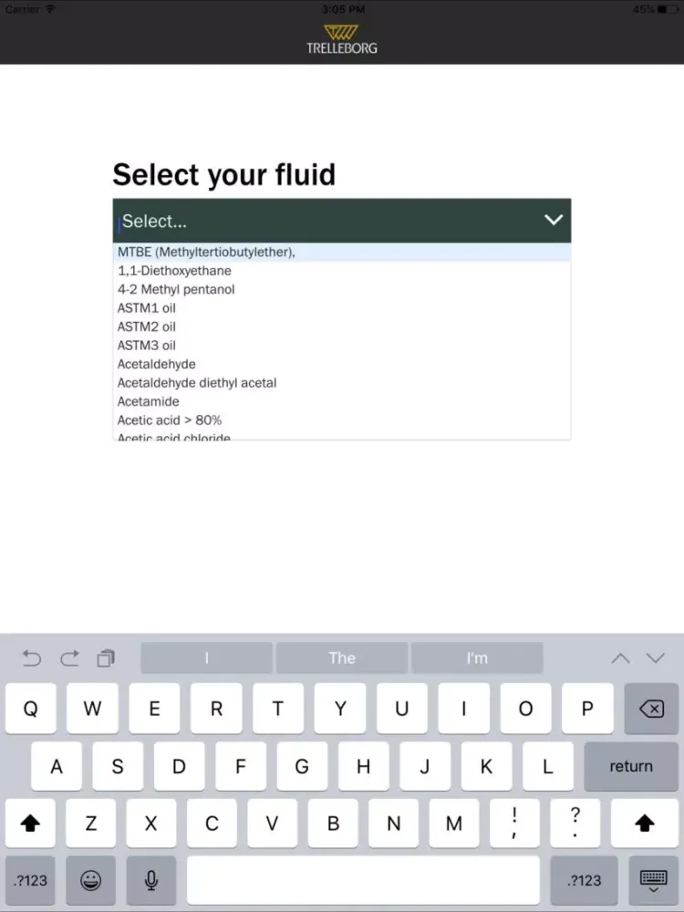 Chemical Hose Selector iPad 应用截图