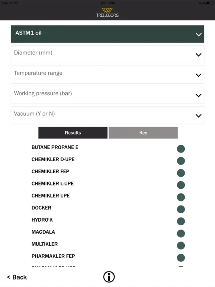 Chemical Hose Selector iPad 应用截图