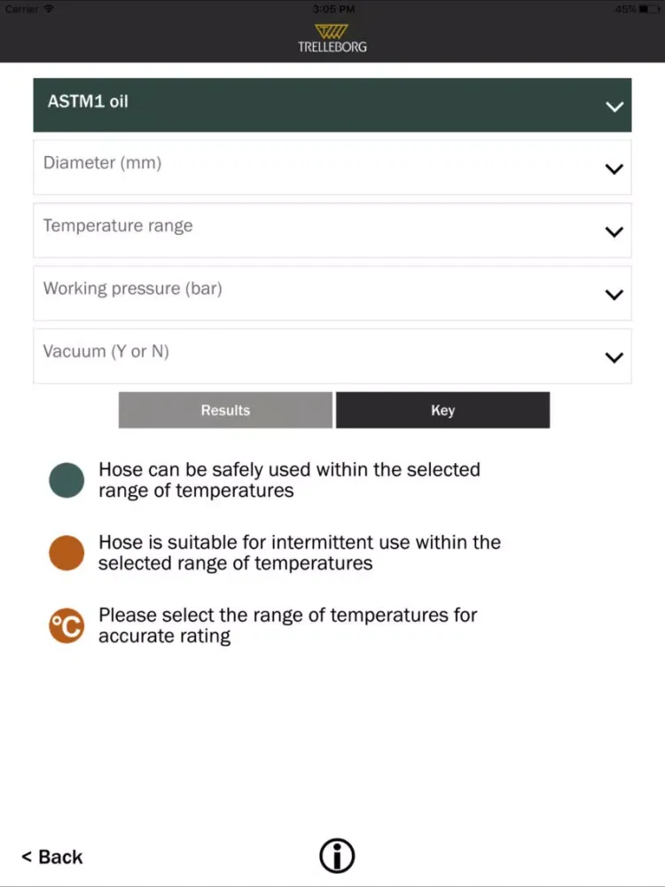 Chemical Hose Selector iPad 应用截图