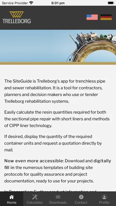 Скриншоты Trelleborg SiteGuide