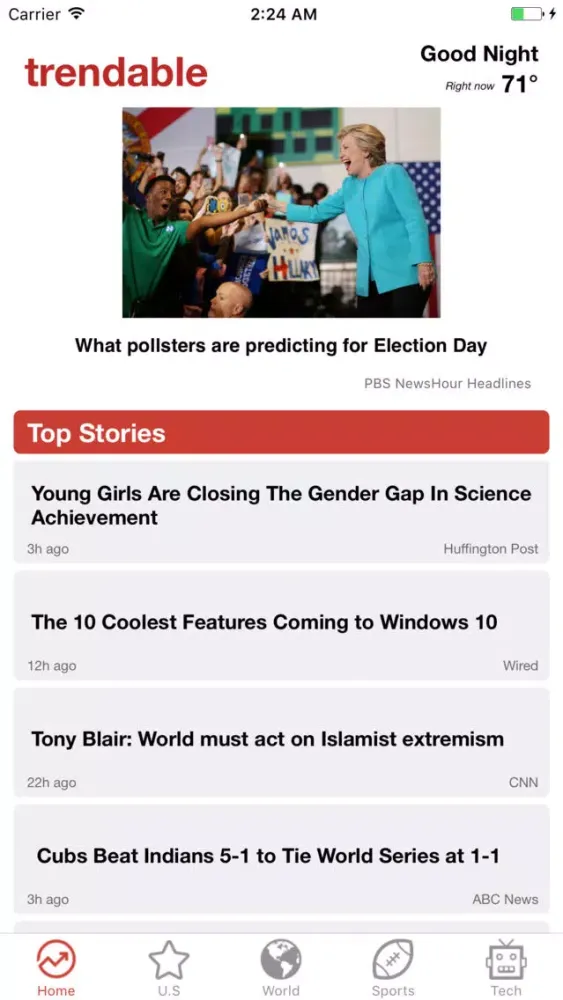 Trendable - Browse Trending News and Stories स्क्रीनशॉट