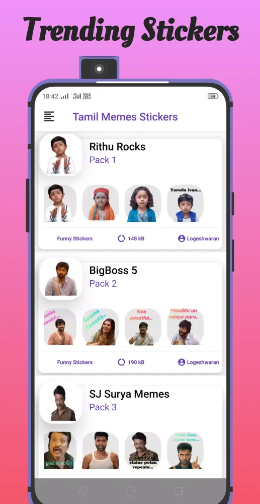 Tamil Memes Stickers Ekran Görüntüleri