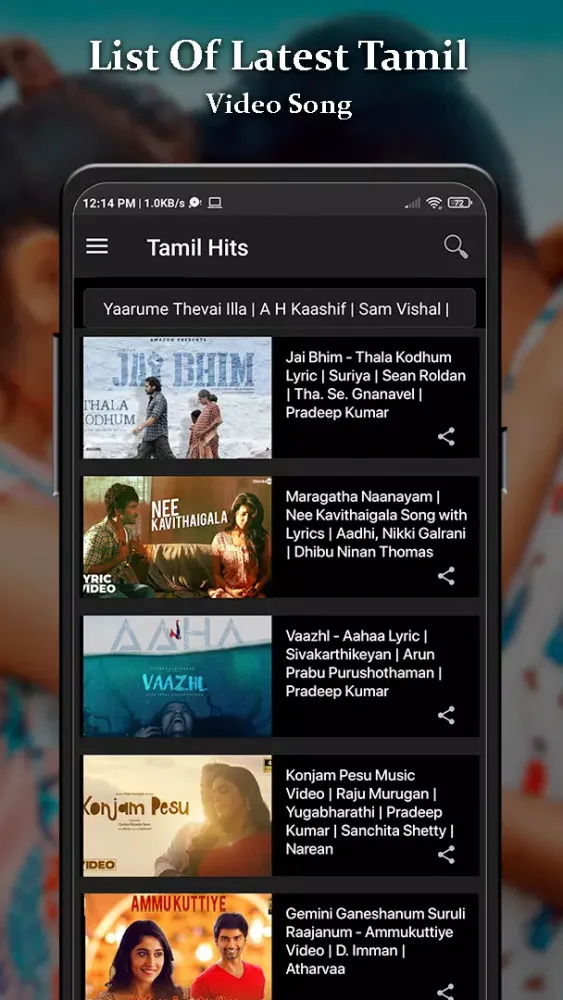 Zrzuty ekranu Tamil Video Songs