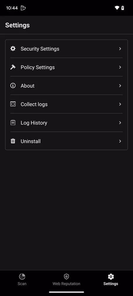 Mobile Security Screenshots