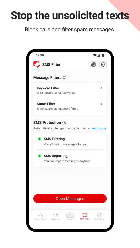 Tangkapan skrin Trend Micro ScamCheck