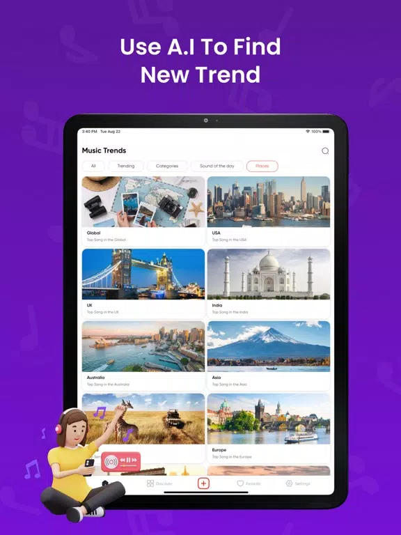 Ảnh chụp màn hình của Music Trending iPad 