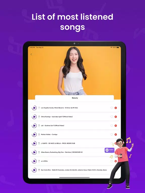 Ảnh chụp màn hình của Music Trending iPad 