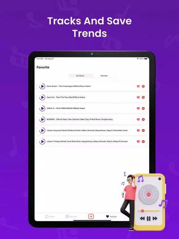 Ảnh chụp màn hình của Music Trending iPad 