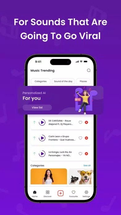 Ảnh chụp màn hình của Music Trending
