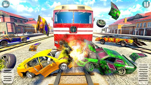 Train Car Crash Derby Game 3D Screenshots