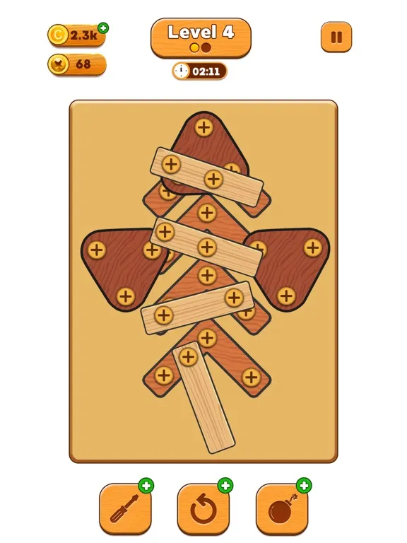 Capturas de tela do Wood Screw Sorting Puzzle iPad 