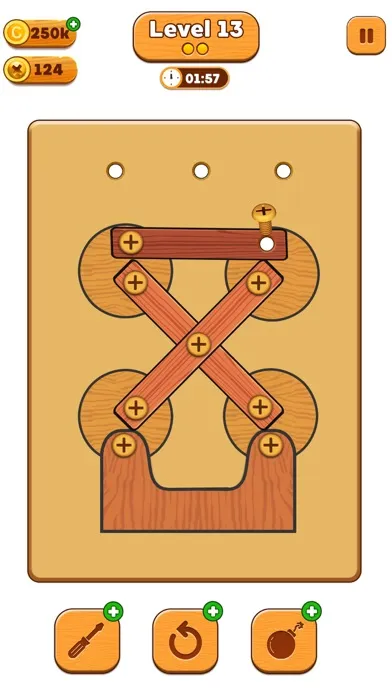 Capturas de tela do Wood Screw Sorting Puzzle
