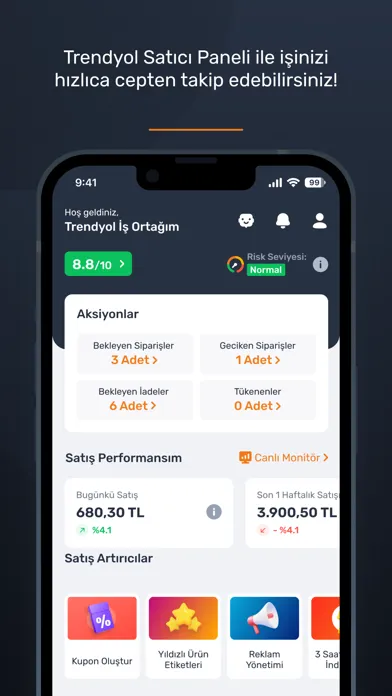 Tangkapan layar Trendyol Satıcı Paneli