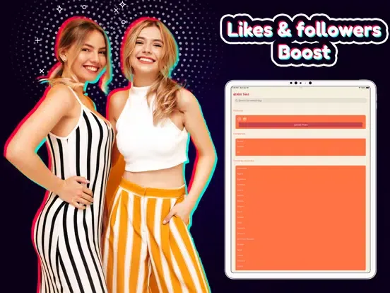 TikGain Fast TikTok Followers iPad  Screenshots
