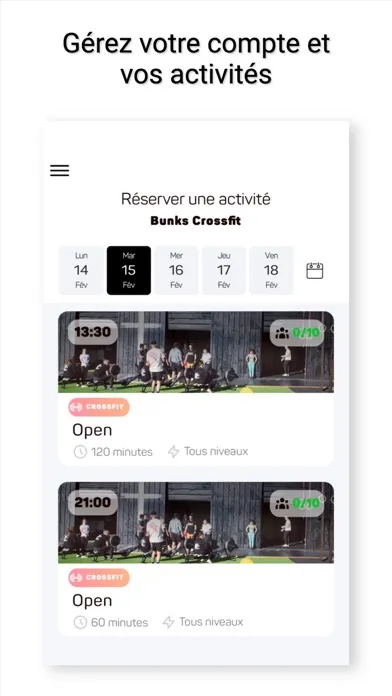 Ảnh chụp màn hình của Bunks Crossfit