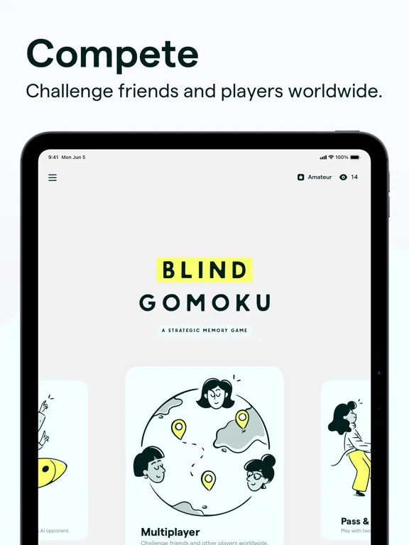 Capturas de tela do Blind Gomoku - Five in a Row iPad 