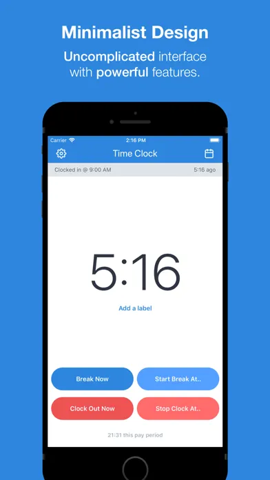 Punch Time Clock Hours Tracker Screenshots