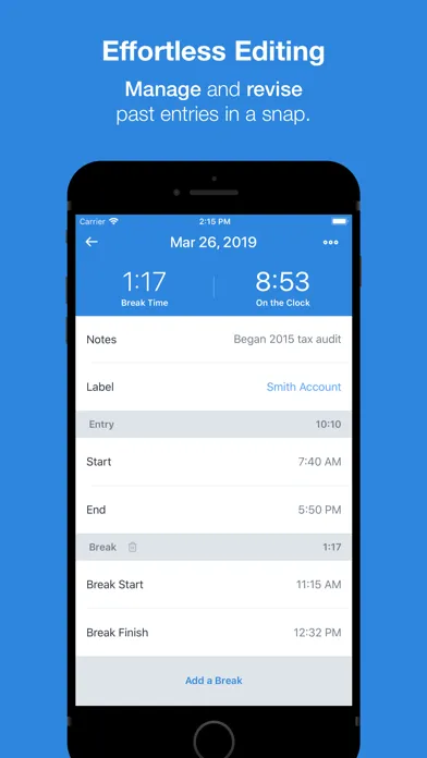 Punch Time Clock Hours Tracker Screenshots