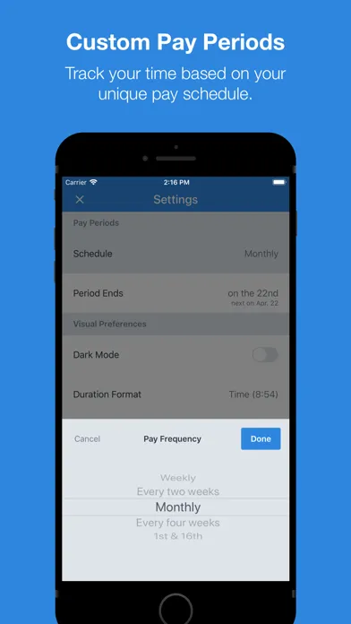 Punch Time Clock Hours Tracker Screenshots
