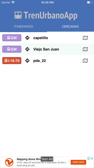 Tren Urbano App Ekran Görüntüleri
