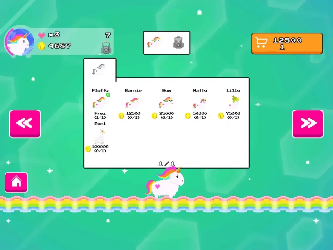 Fluffy Bounce - A unicorn tale iPad 應用截圖